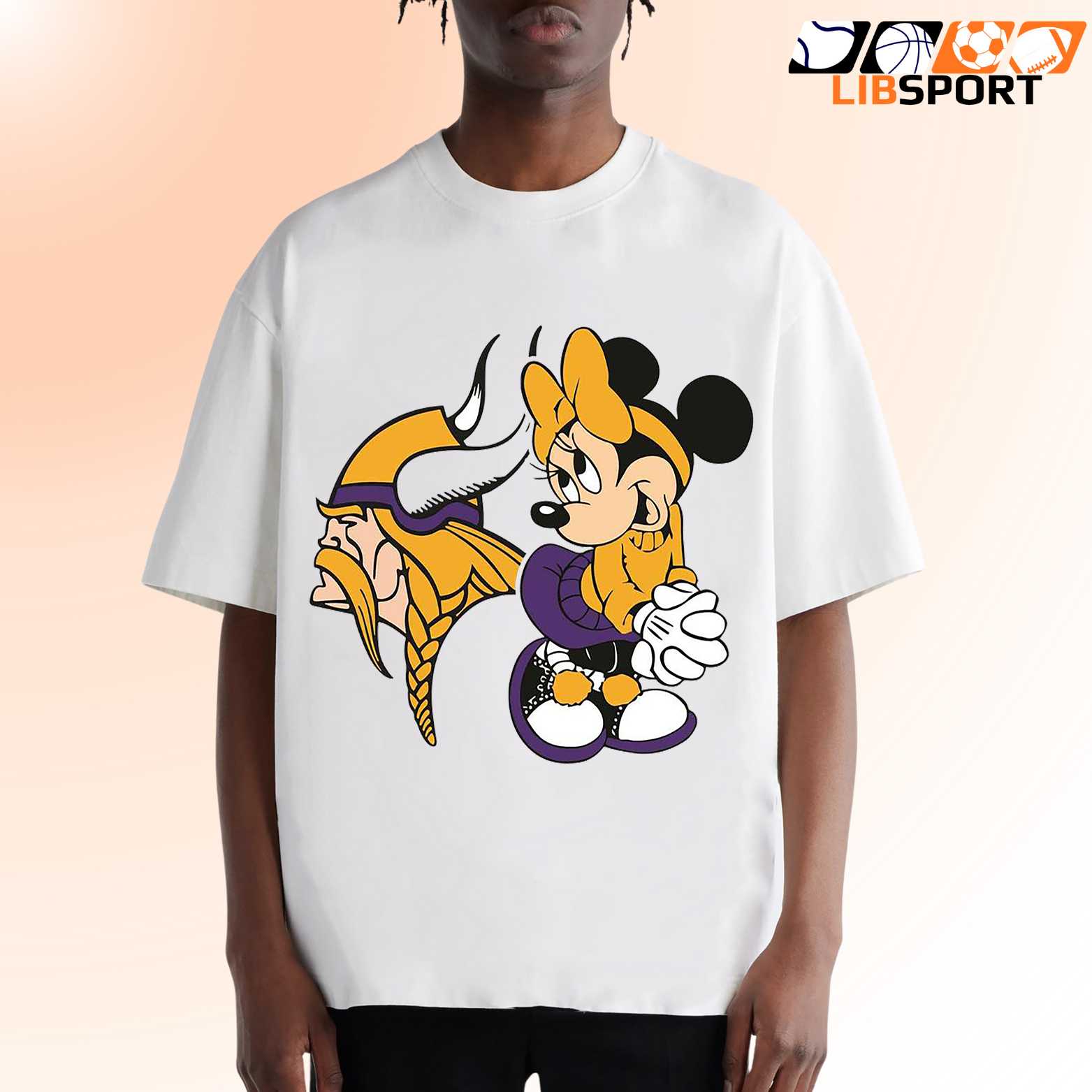 Minnesota Vikings Fan T Shirt, Mickey Game Tee, Unisex Nfl Streetwear Shirt